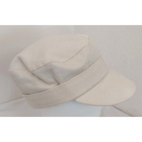 Goorin Bros. Women's Cream Flat Newsboy Cap Small Wood Buckle Hat - Picture 5 of 7